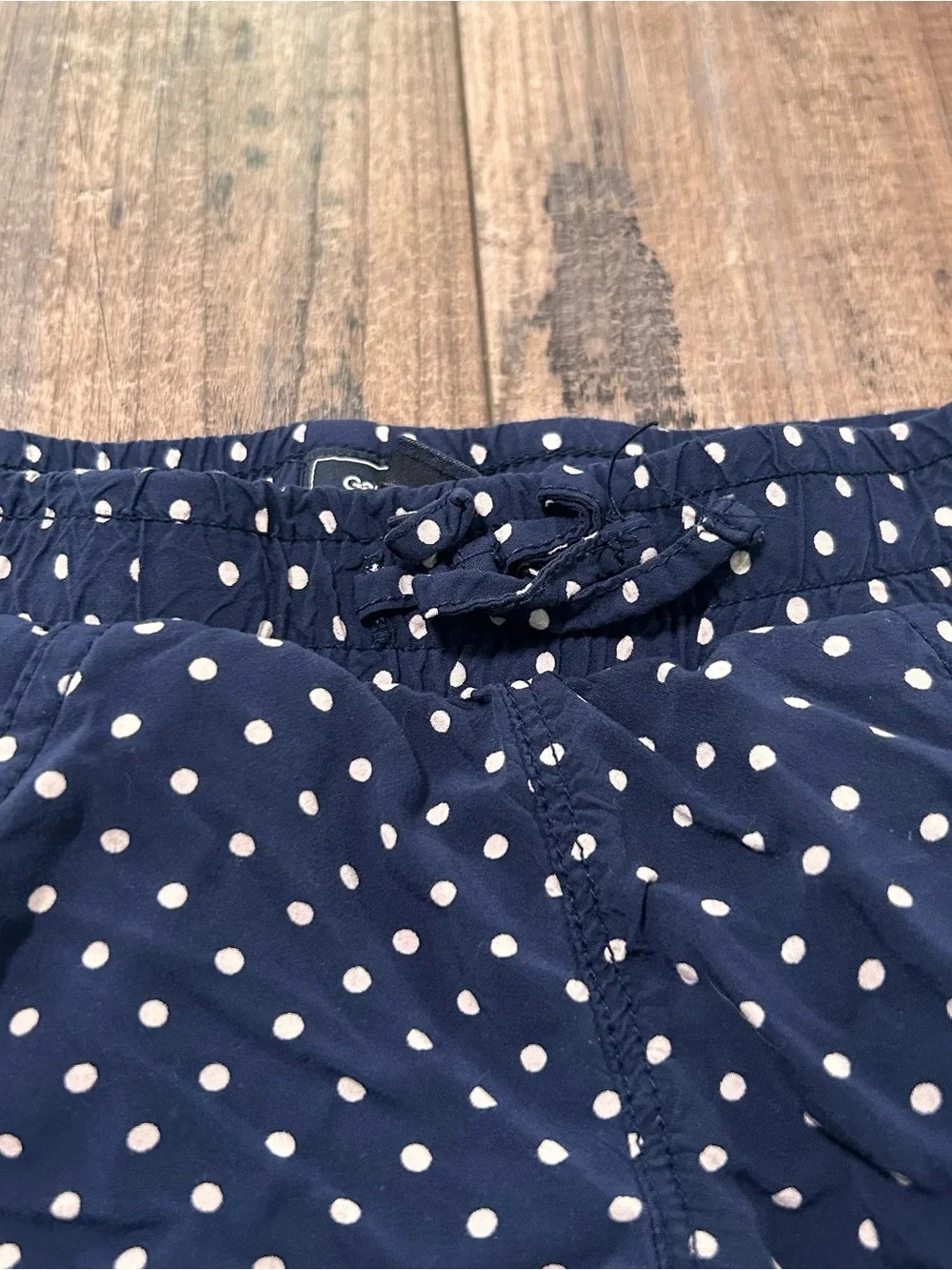 Gap Kids Size S (6-7) Relaxed Blue Polka Dot Joggers Viscose